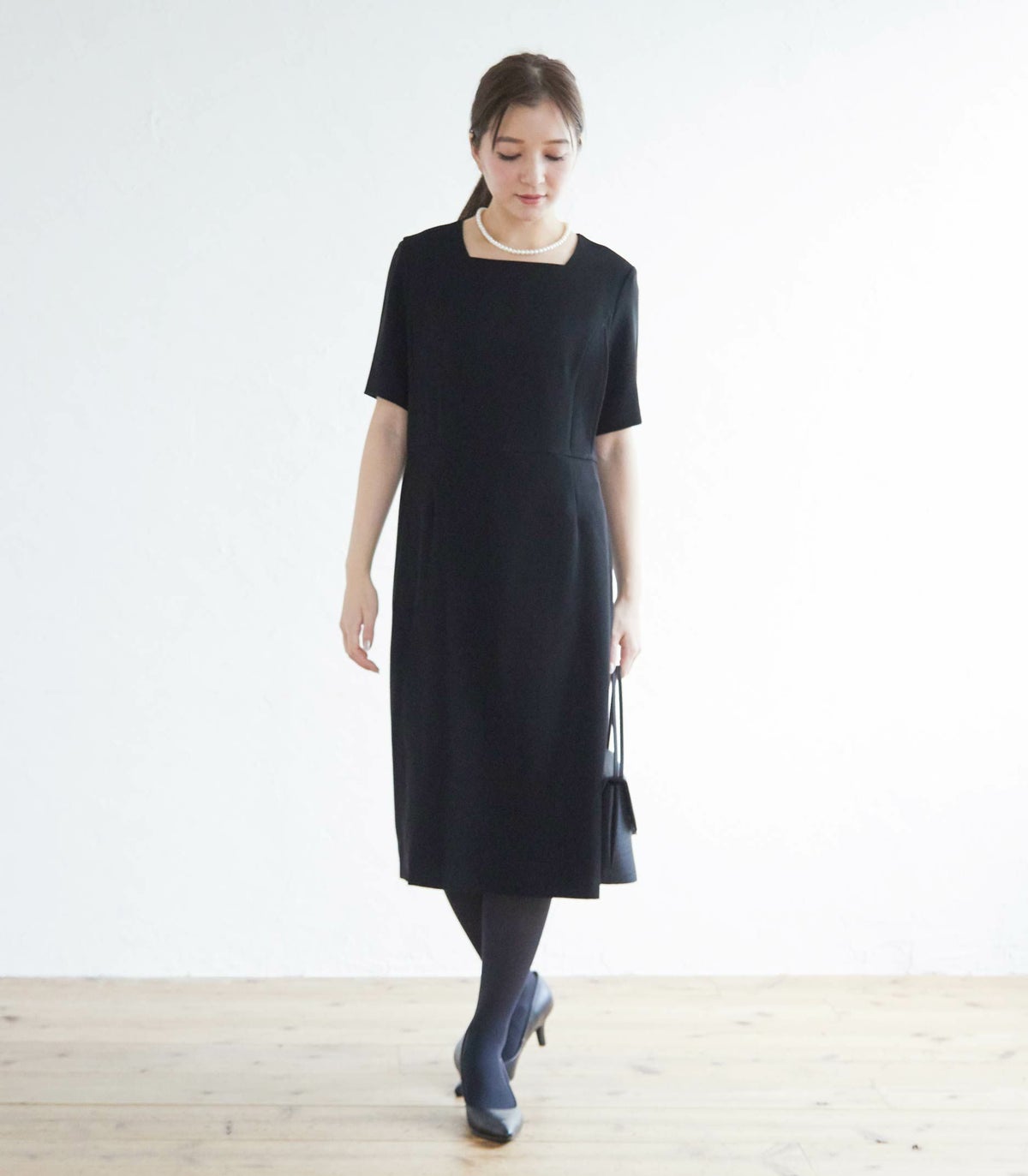 ブラックフォーマルドレス フォーマル授乳服 日本製【授乳服・マタニティウェア・授乳ブラ】