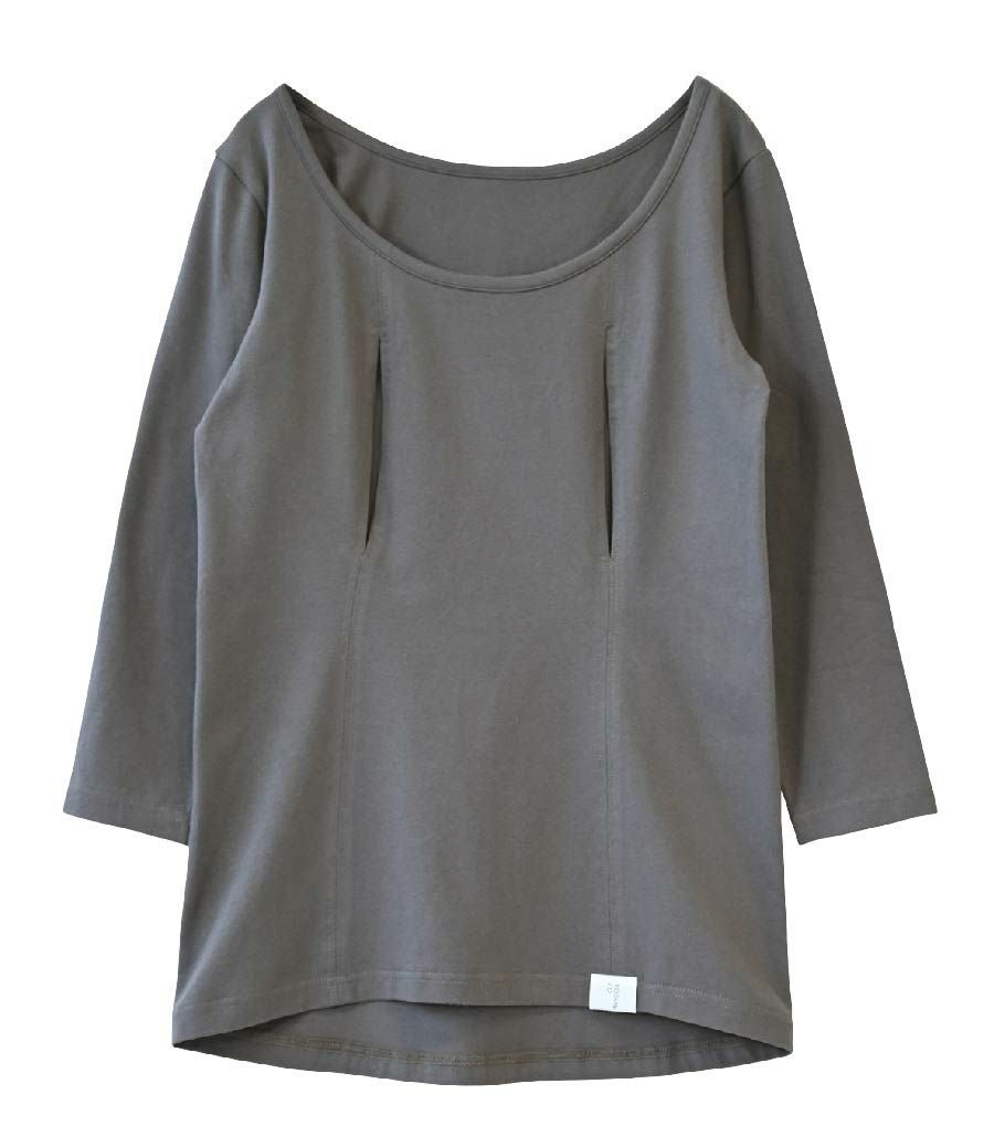 シンプル穴あき（七分袖） 授乳用インナー | 授乳服・マタニティウェア