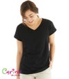 CARINO-DT　VネックT 授乳服 日本製【授乳服・マタニティウェア・授乳ブラ】