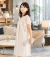ジョーゼットワンピ 授乳服　マタニティ服 日本製【授乳服・マタニティウェア・授乳ブラ】