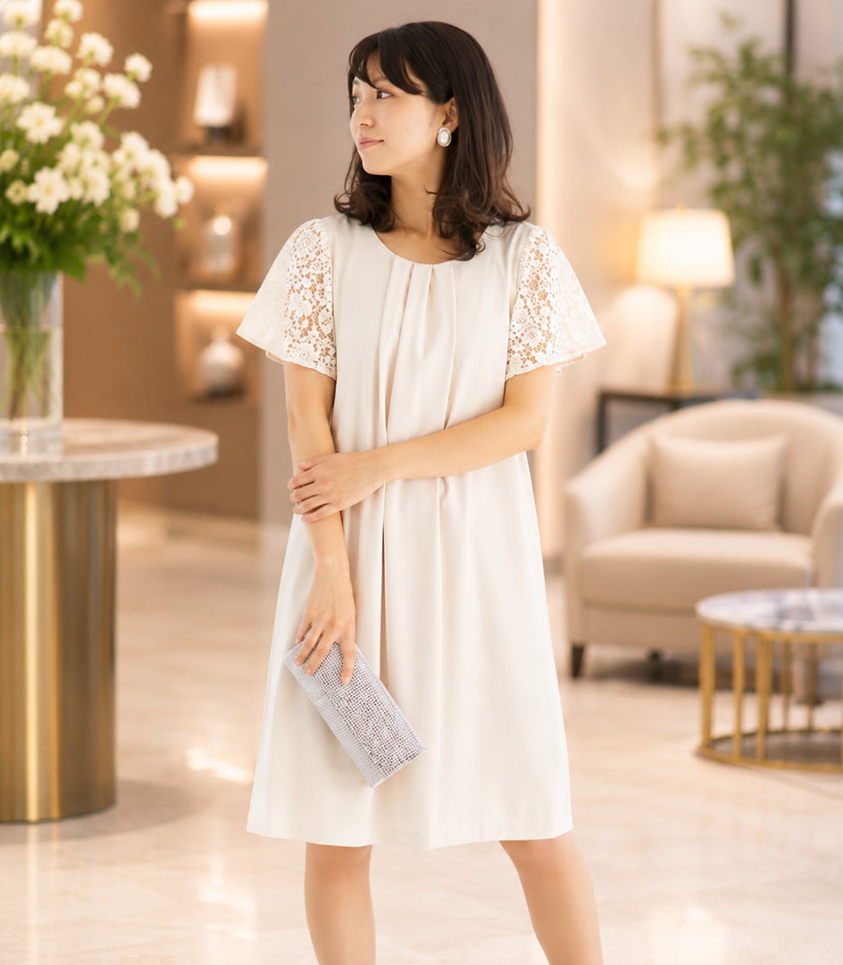ジョーゼットワンピ 授乳服　マタニティ服 日本製【授乳服・マタニティウェア・授乳ブラ】