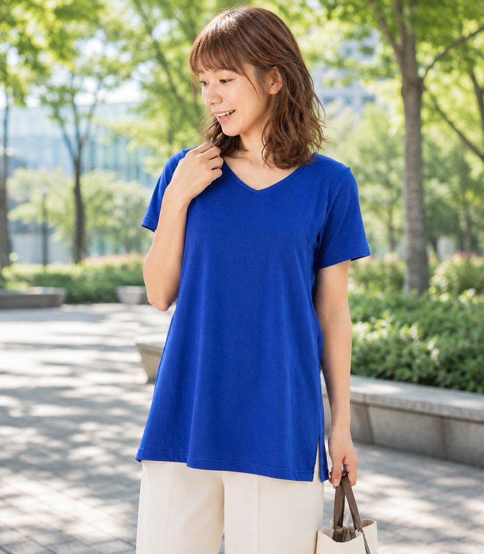 CARINO-DT　チュニックショートスリーブ 授乳服 日本製【授乳服・マタニティウェア・授乳ブラ】