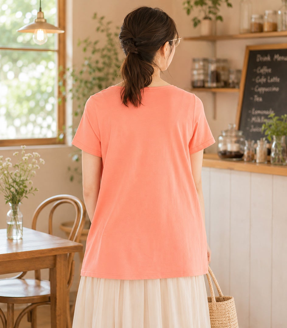 アウトレット特別価格】CARINO-DT チュニックショートスリーブ 授乳服