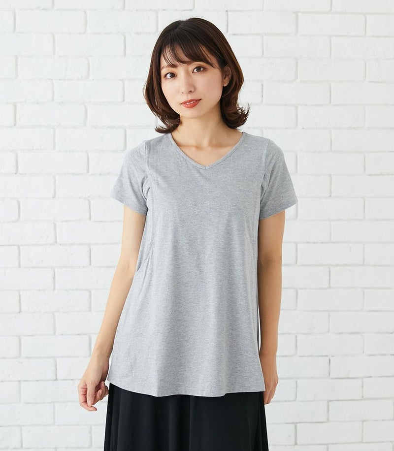 CARINO-DT チュニックショートスリーブ 授乳服 日本製