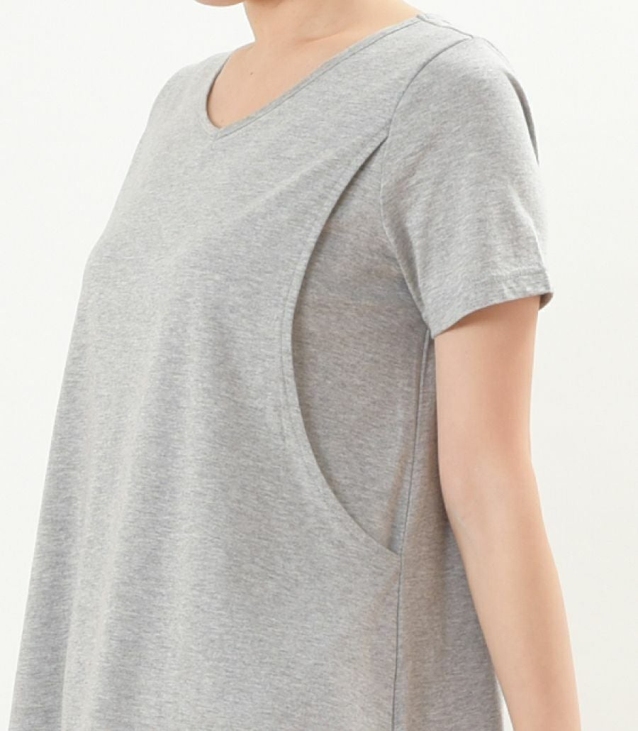 アウトレット特別価格】CARINO-DT チュニックショートスリーブ 授乳服