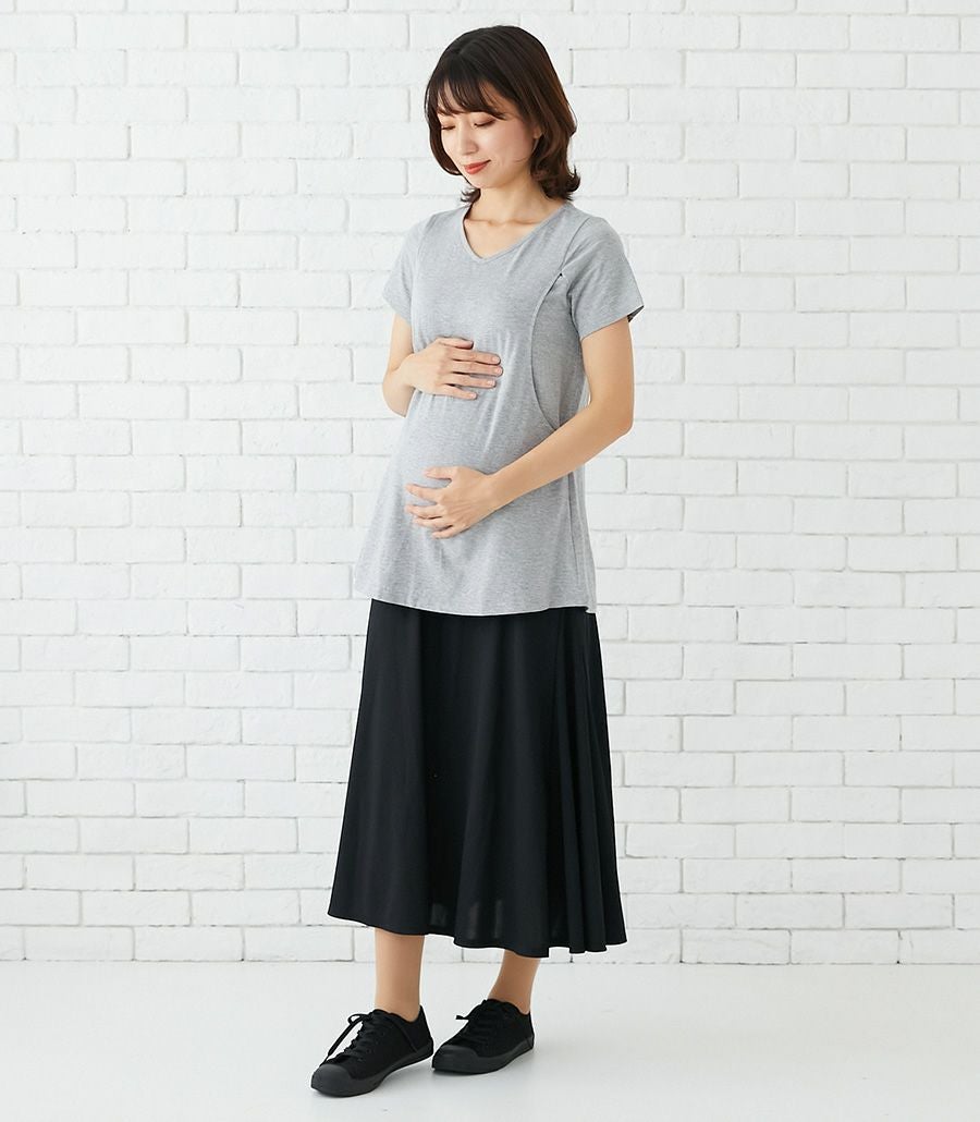 アウトレット特別価格】CARINO-DT チュニックショートスリーブ 授乳服