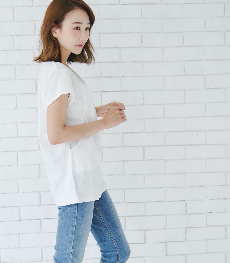 シルキーフレンチトップス 授乳服 日本製