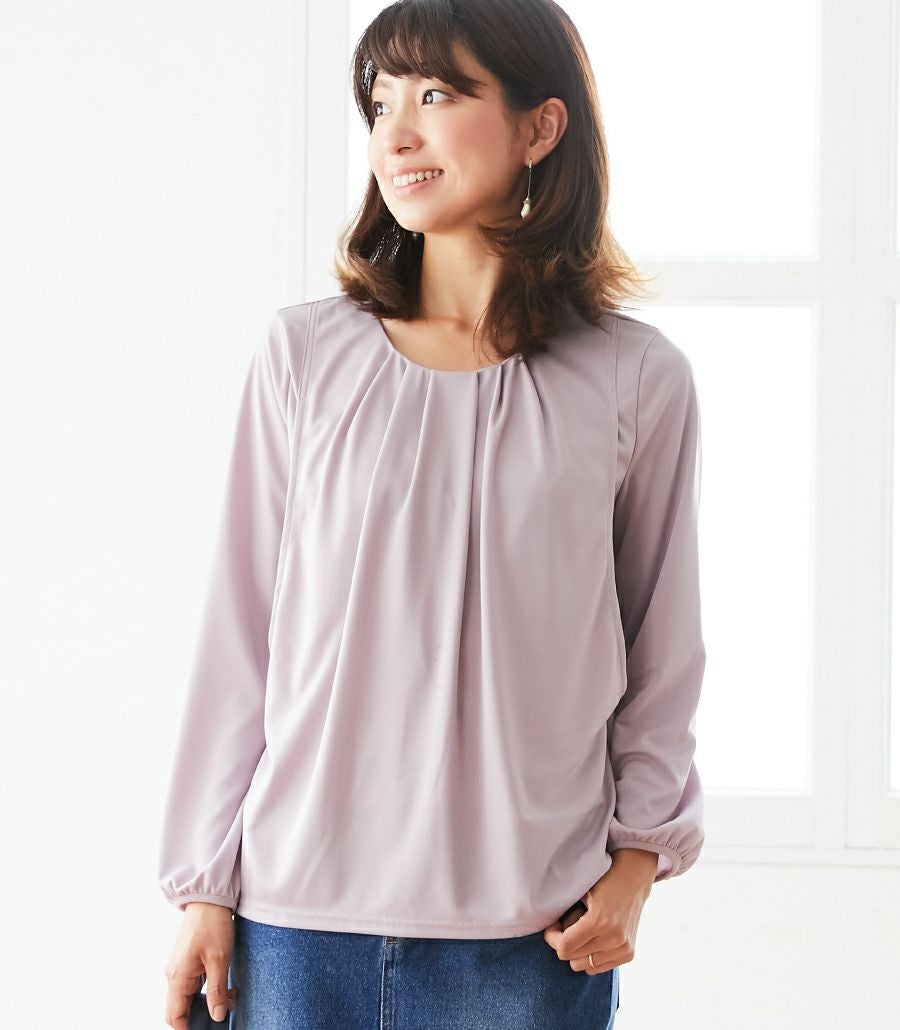 タックブラウス 授乳服 マタニティ服 日本製 授乳服 マタニティ服 日本