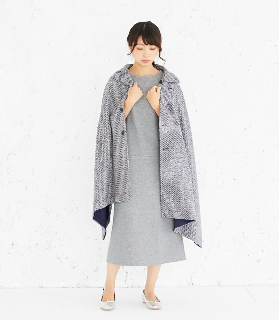 変わり袖切替ワンピース 授乳服 日本製 授乳服 マタニティ服 matohu ま