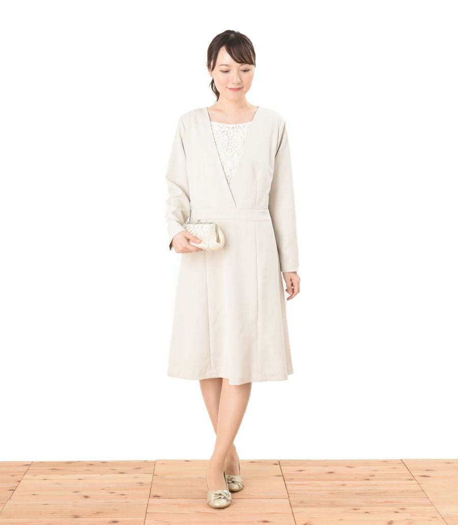 【会員様限定レンタル】クラシカルレース フォーマル授乳服 日本製【授乳服・マタニティウェア・授乳ブラ】