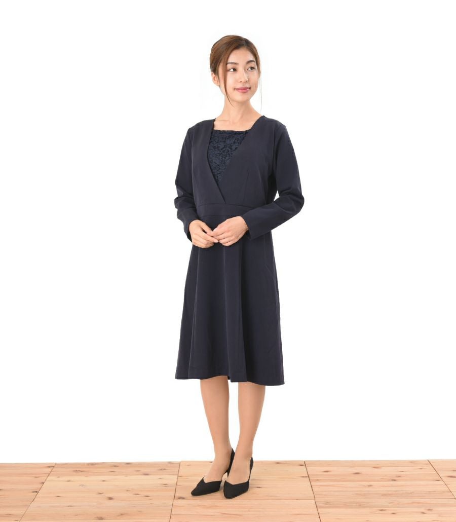 【会員様限定レンタル】クラシカルレース フォーマル授乳服 日本製【授乳服・マタニティウェア・授乳ブラ】