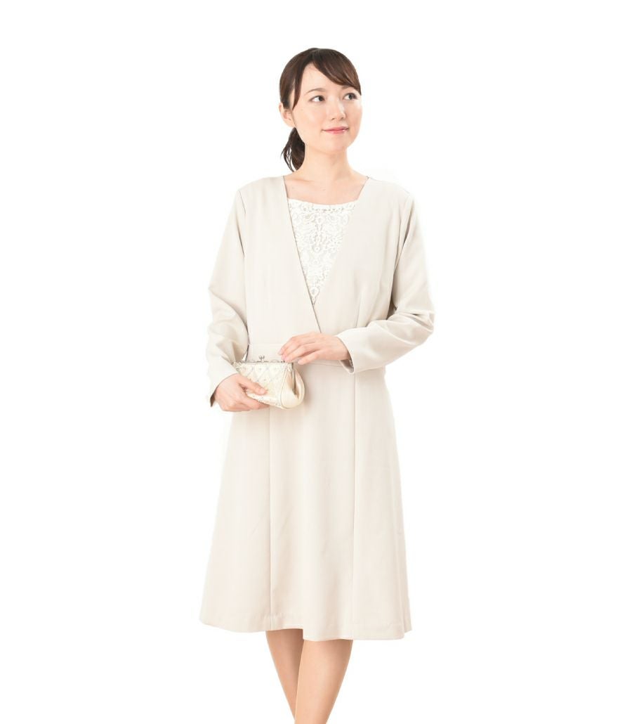 【会員様限定レンタル】クラシカルレース フォーマル授乳服 日本製【授乳服・マタニティウェア・授乳ブラ】