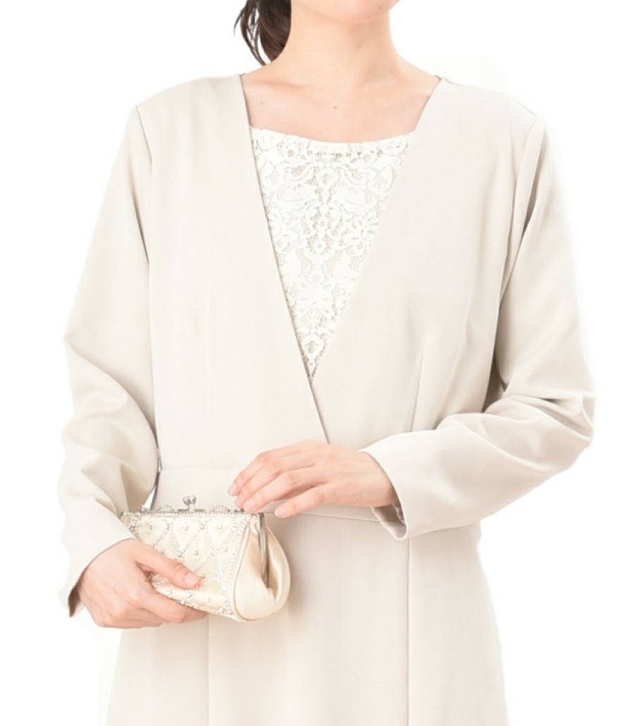 【会員様限定レンタル】クラシカルレース フォーマル授乳服 日本製【授乳服・マタニティウェア・授乳ブラ】