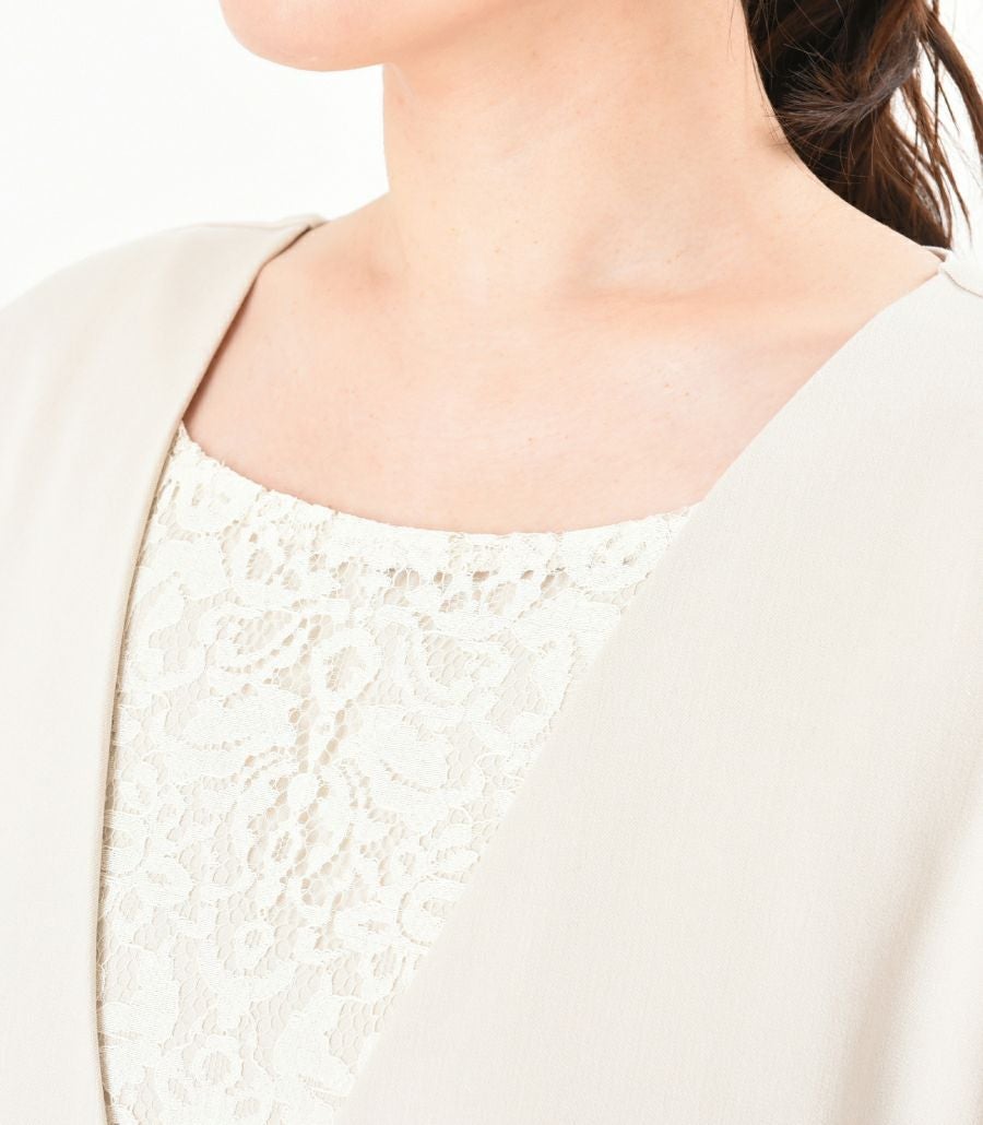 【会員様限定レンタル】クラシカルレース フォーマル授乳服 日本製【授乳服・マタニティウェア・授乳ブラ】