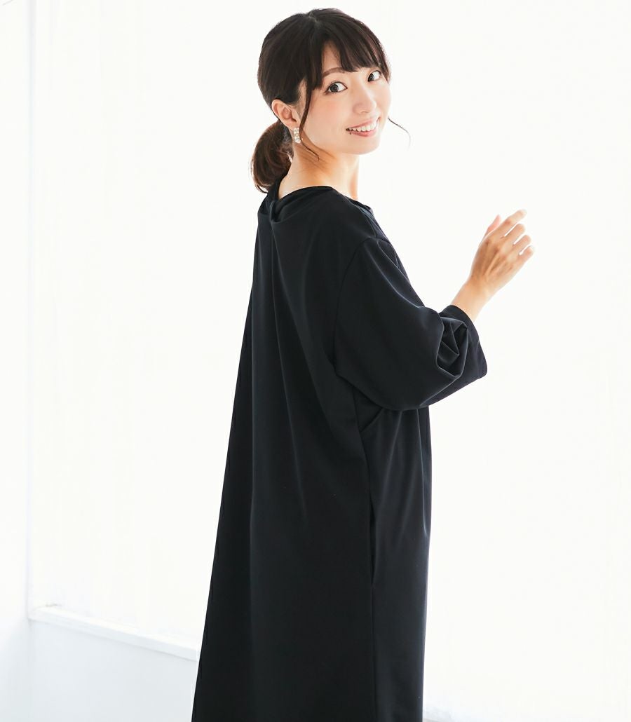 【会員様限定レンタル】バックリボンワンピース  フォーマル授乳服 日本製【授乳服・マタニティウェア・授乳ブラ】