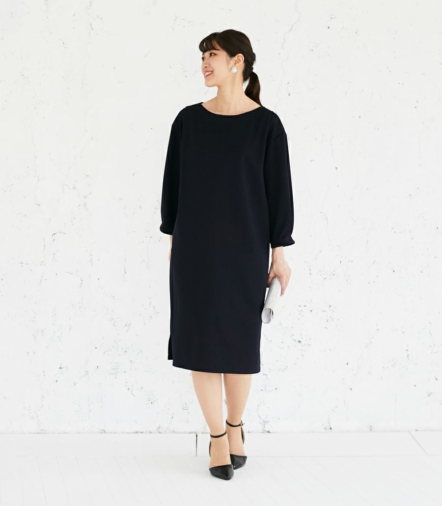 【会員様限定レンタル】バックリボンワンピース  フォーマル授乳服 日本製【授乳服・マタニティウェア・授乳ブラ】