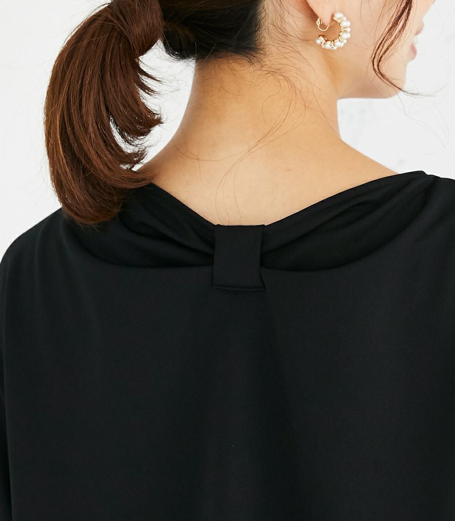 【会員様限定レンタル】バックリボンワンピース  フォーマル授乳服 日本製【授乳服・マタニティウェア・授乳ブラ】