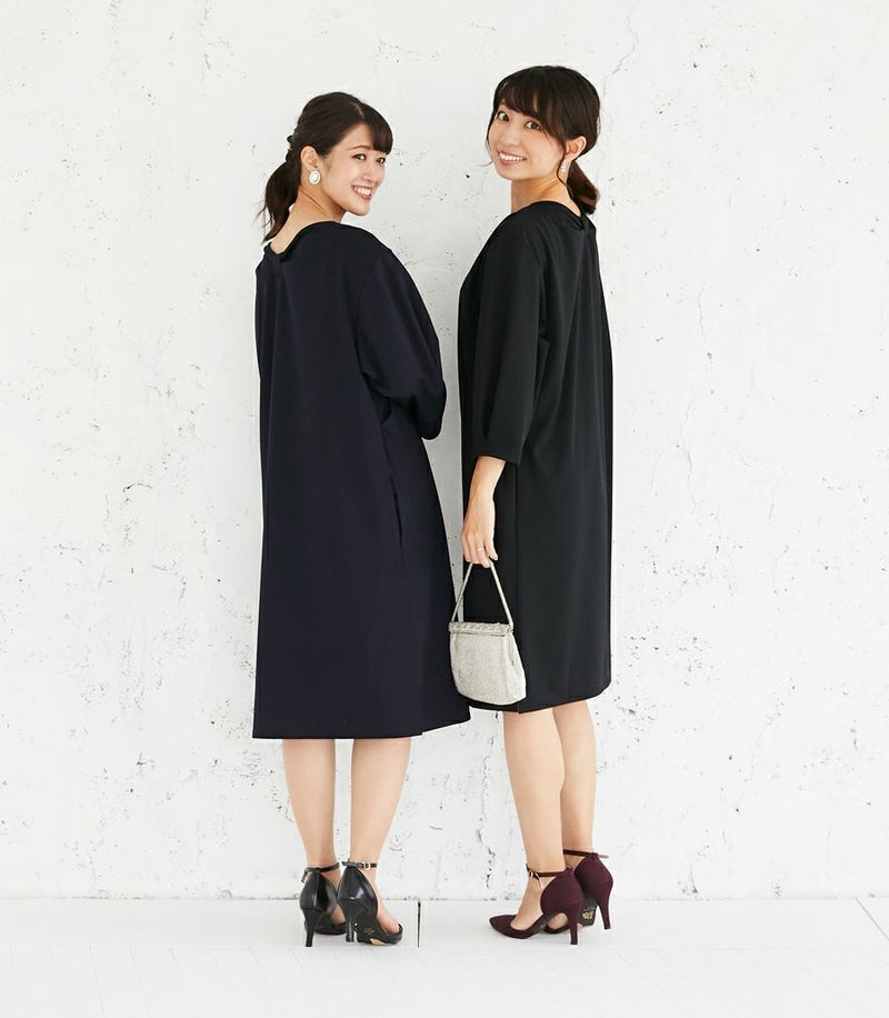 【会員様限定レンタル】バックリボンワンピース  フォーマル授乳服 日本製【授乳服・マタニティウェア・授乳ブラ】