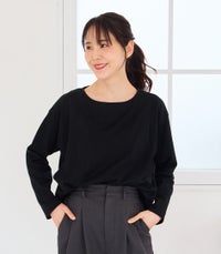 CARINO ベーシックT（長袖） 授乳服 日本製【授乳服・マタニティウェア・授乳ブラ】