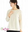 CARINO ベーシックT（長袖） 授乳服 日本製【授乳服・マタニティウェア・授乳ブラ】