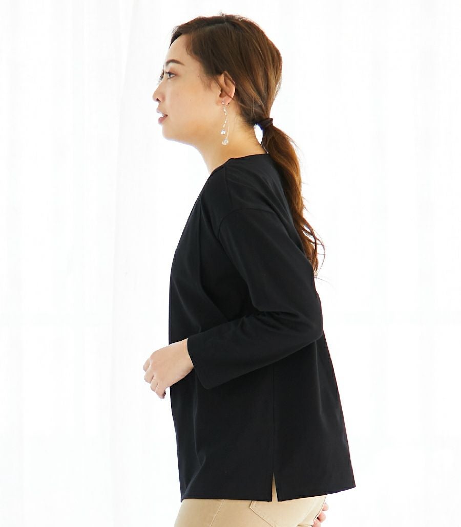 毎日着たくなる着心地/CARINO ベーシックT（長袖） 授乳服 日本製