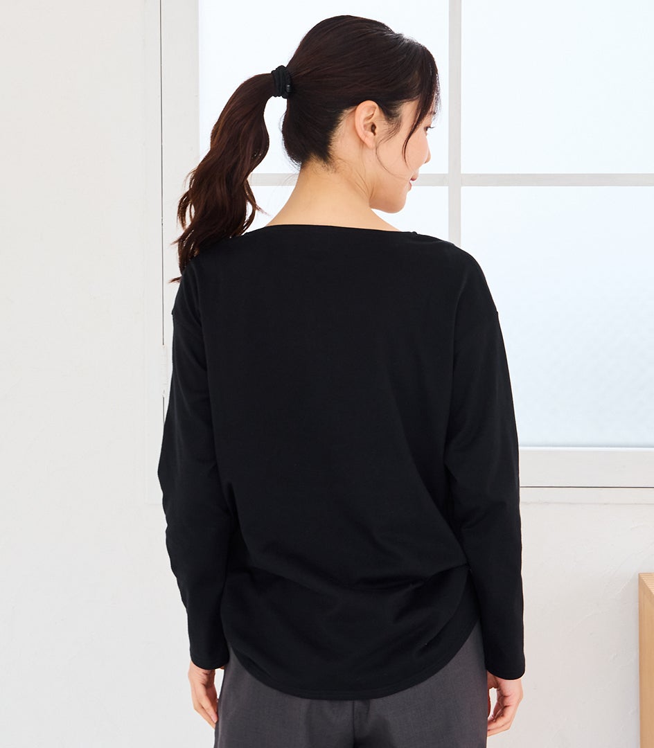 CARINO ベーシックT（長袖） 授乳服 日本製【授乳服・マタニティウェア・授乳ブラ】