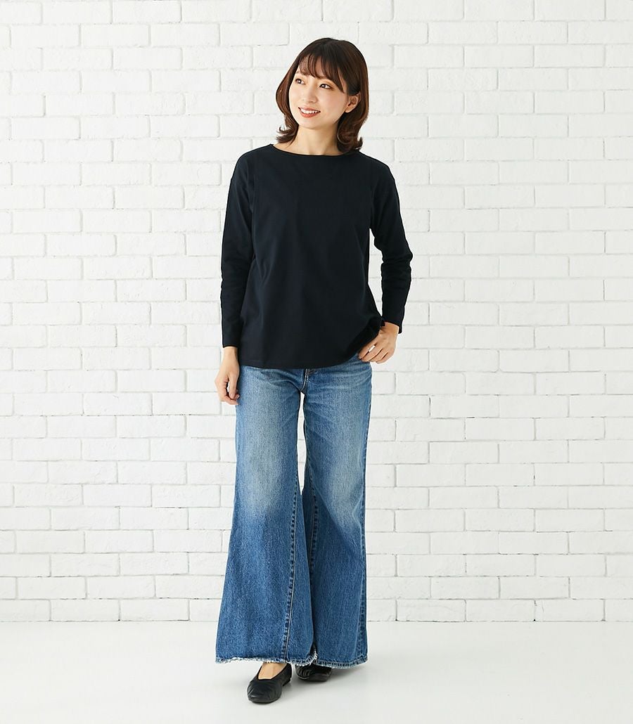 毎日着たくなる着心地/CARINO ベーシックT（長袖） 授乳服 日本製