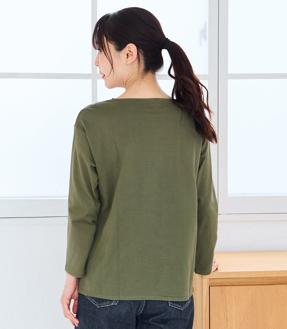 CARINO ベーシックT（長袖） 授乳服 日本製【授乳服・マタニティウェア・授乳ブラ】