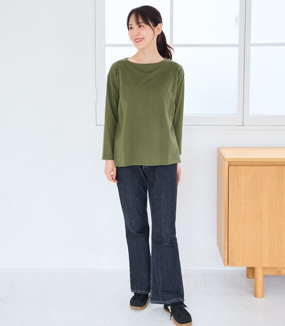 CARINO ベーシックT（長袖） 授乳服 日本製【授乳服・マタニティウェア・授乳ブラ】