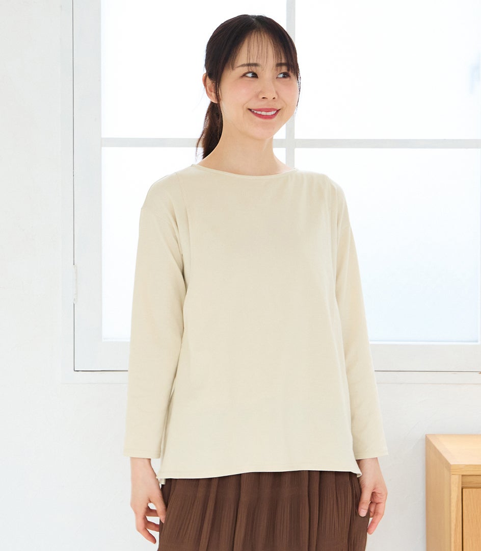 CARINO ベーシックT（長袖） 授乳服 日本製【授乳服・マタニティウェア・授乳ブラ】