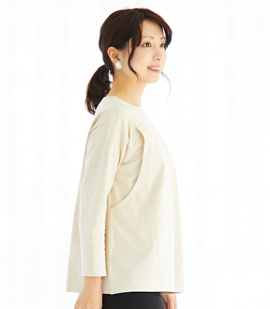 毎日着たくなる着心地/CARINO ベーシックT（長袖） 授乳服 日本製
