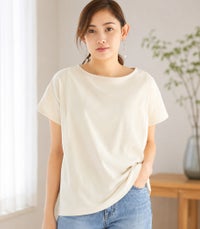 CARINO ベーシックT（半袖） 日本製【授乳服・マタニティウェア・授乳ブラ】