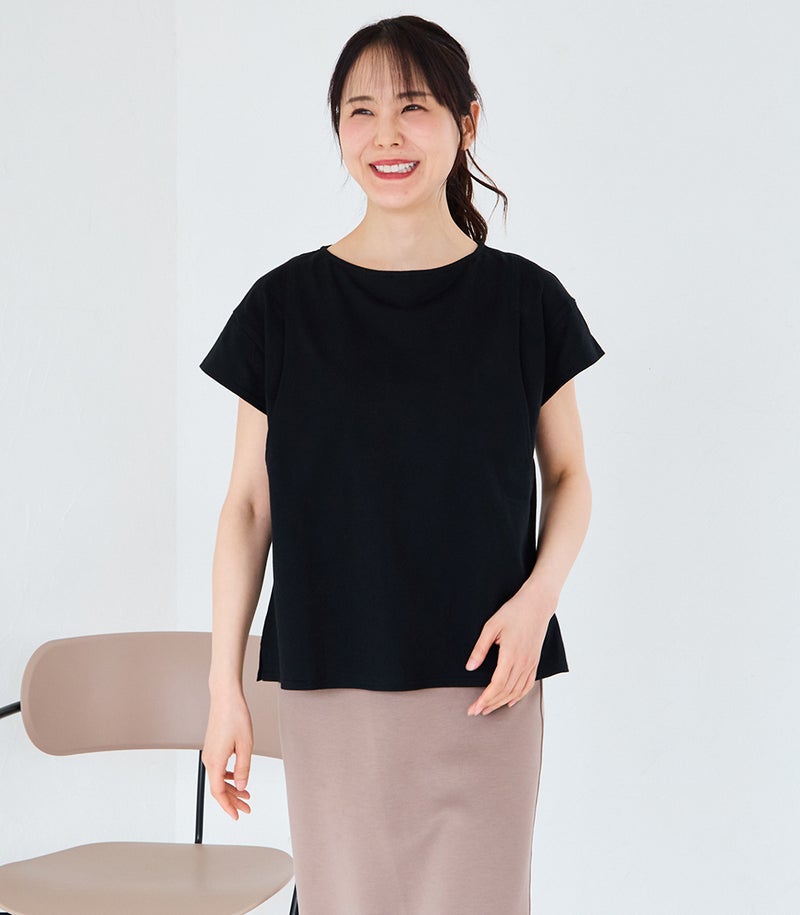 CARINO ベーシックT（半袖） 日本製【授乳服・マタニティウェア・授乳ブラ】