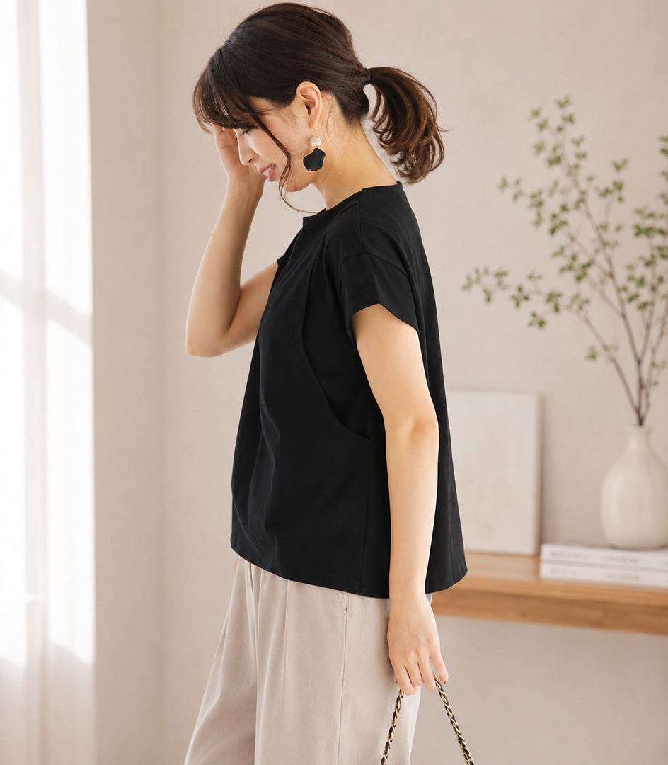 CARINO ベーシックT（半袖） 日本製 | 授乳服・マタニティウェアの