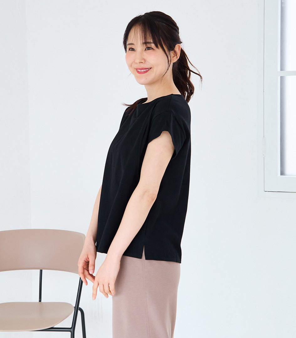 CARINO ベーシックT（半袖） 日本製【授乳服・マタニティウェア・授乳ブラ】