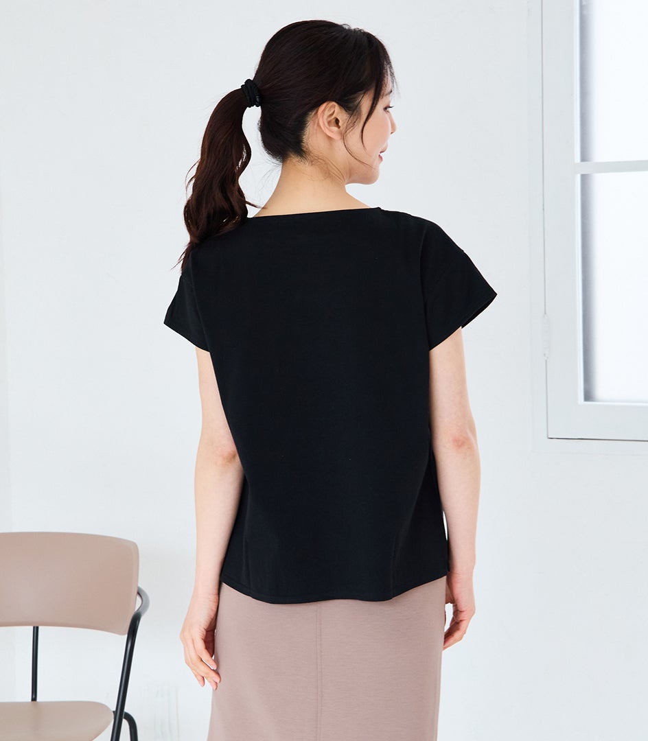 CARINO ベーシックT（半袖） 日本製【授乳服・マタニティウェア・授乳ブラ】