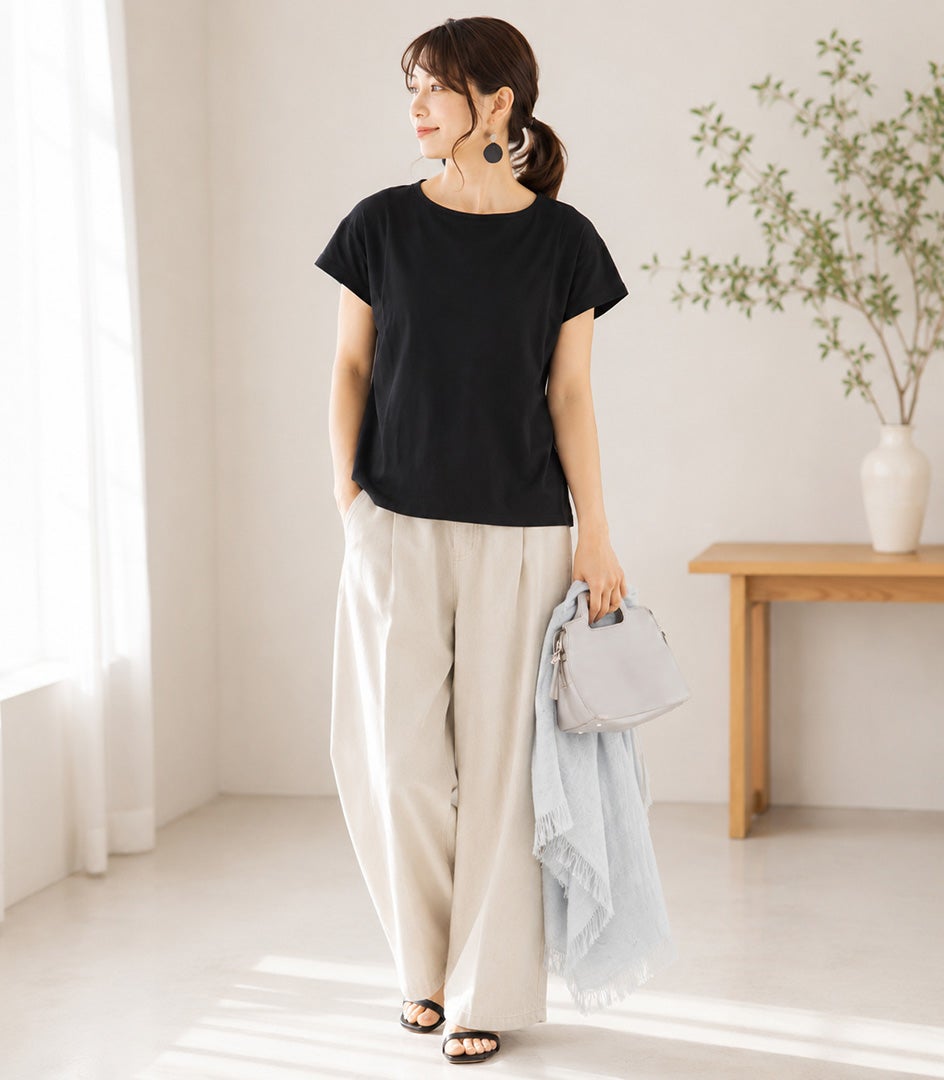 CARINO ベーシックT（半袖） 日本製【授乳服・マタニティウェア・授乳ブラ】