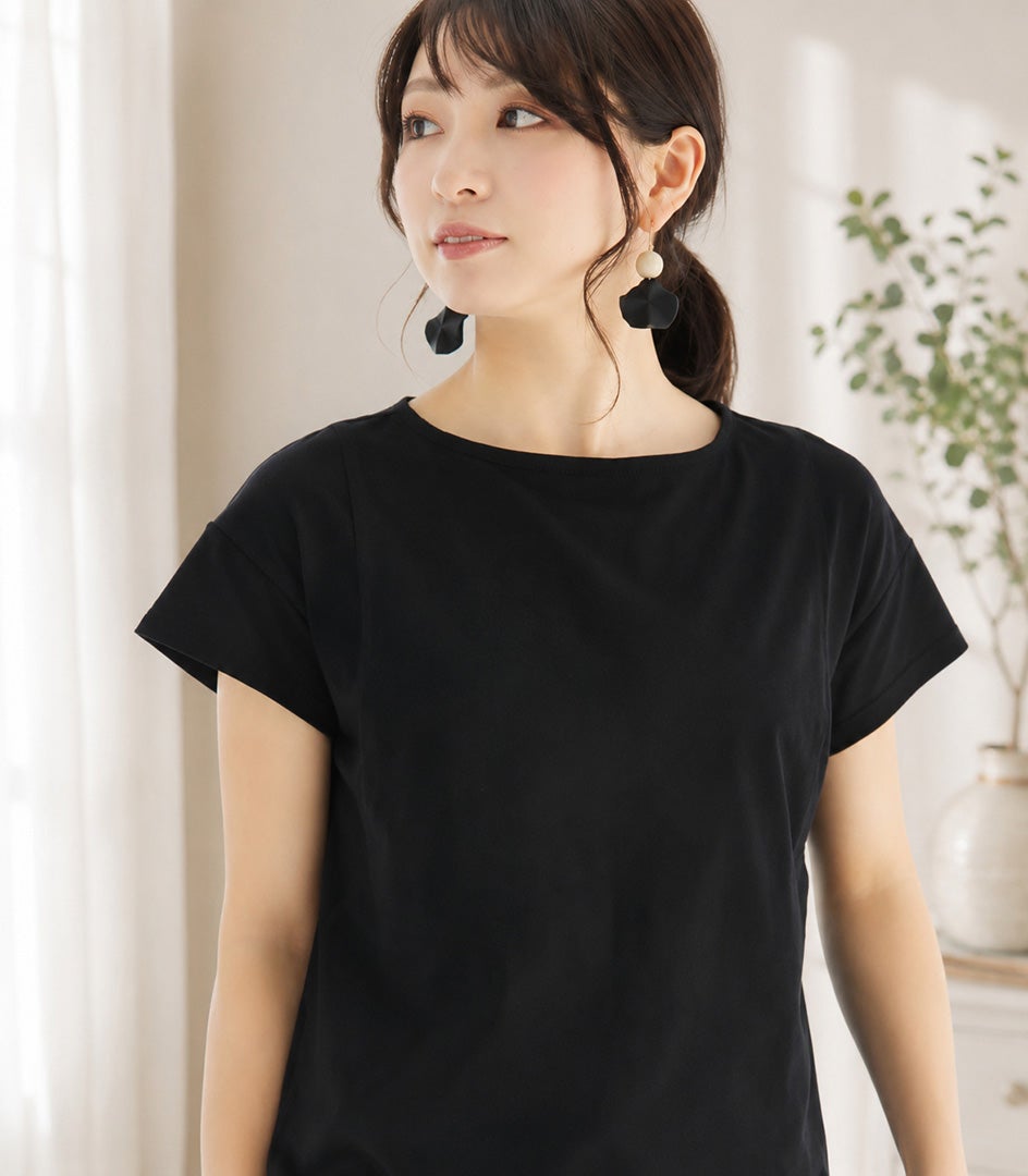 CARINO ベーシックT（半袖） 日本製【授乳服・マタニティウェア・授乳ブラ】