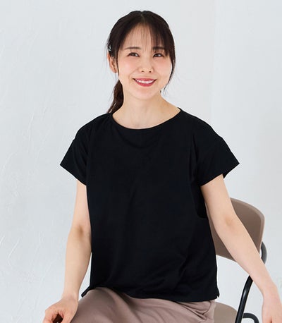 CARINO ベーシックT（半袖） 日本製【授乳服・マタニティウェア・授乳ブラ】