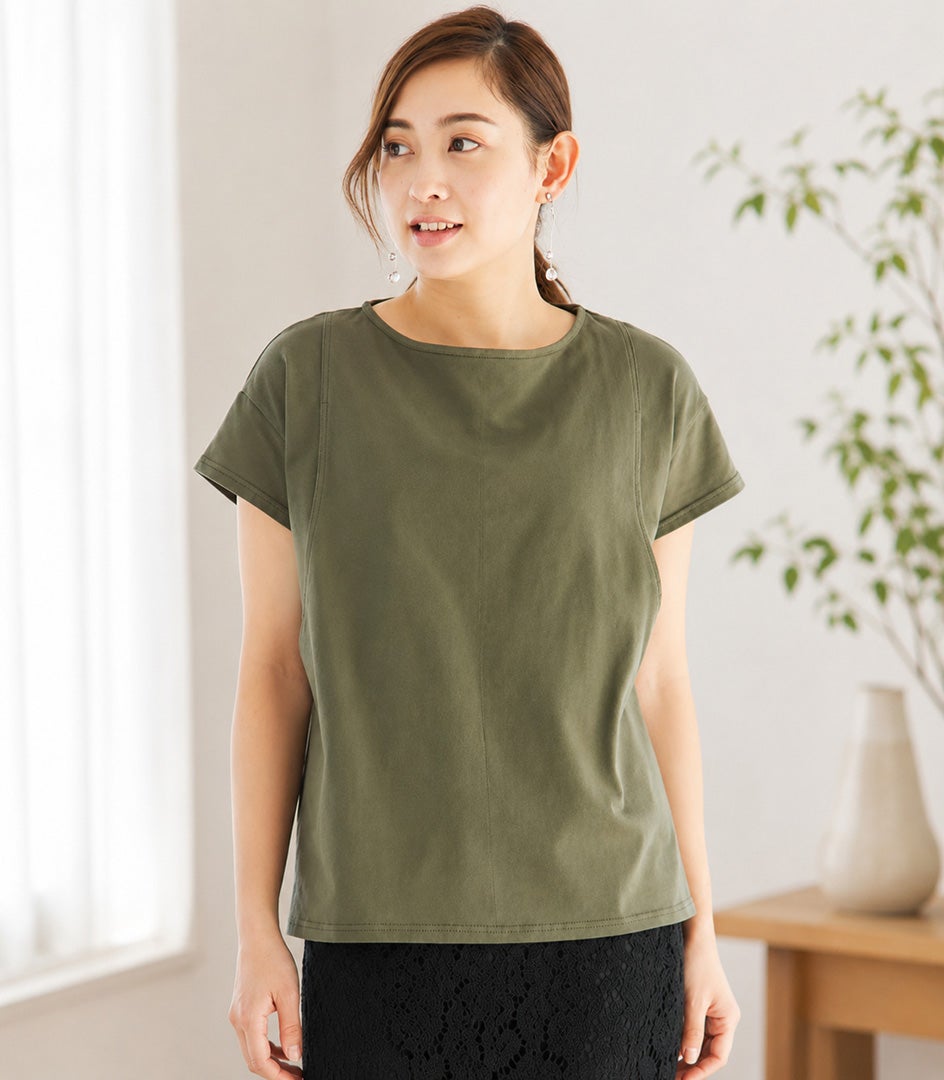 CARINO ベーシックT（半袖） 日本製【授乳服・マタニティウェア・授乳ブラ】