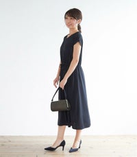 スムースリボンワンピース 授乳服 日本製【授乳服・マタニティウェア・授乳ブラ】