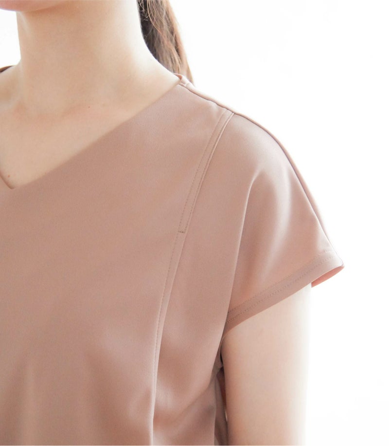 スムースリボンワンピース 授乳服 日本製【授乳服・マタニティウェア・授乳ブラ】