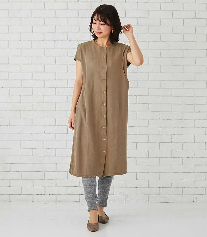 マタニティパジャマワンピース 授乳服 マタニティ服 日本製 半袖