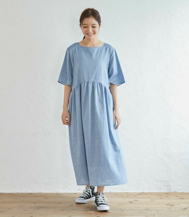オーガニックガーゼワンピース 授乳服 マタニティ服 日本製