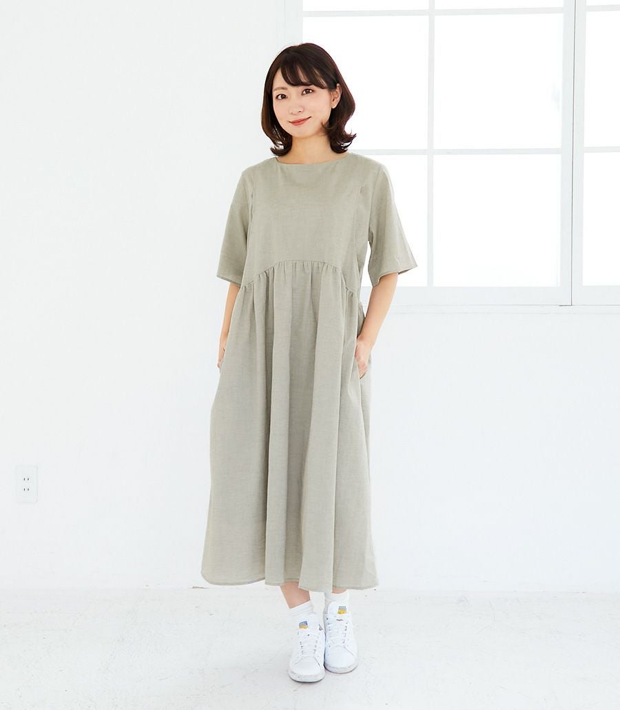 オーガニックガーゼワンピース 授乳服 マタニティ服 日本製 | 授乳服