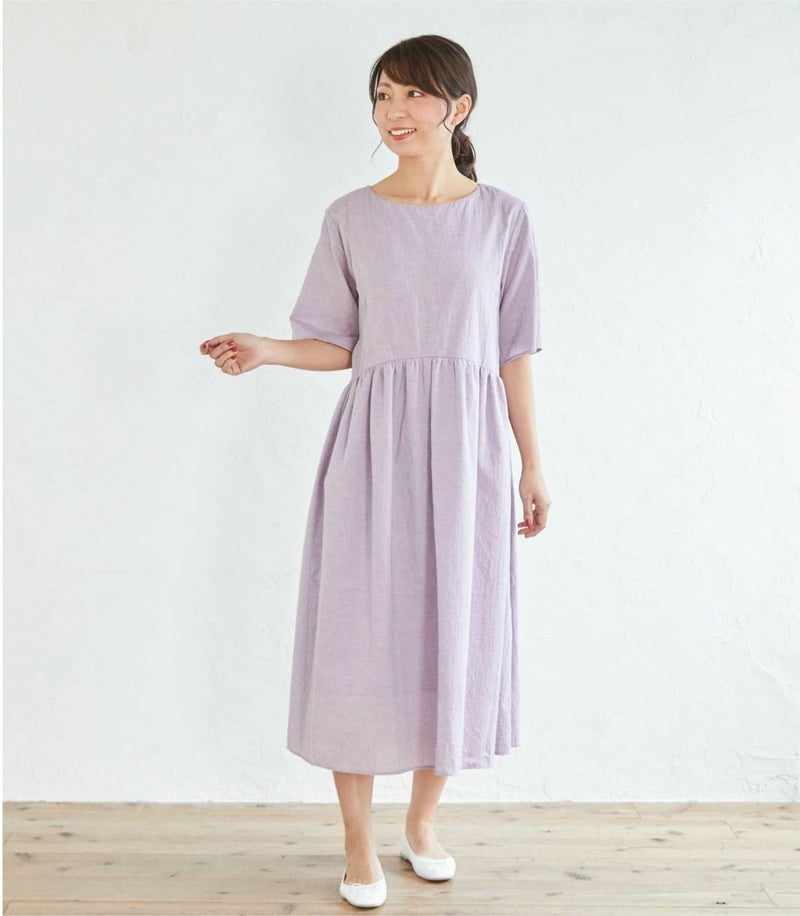 授乳服 オーガニックガーゼワンピース 授乳服 マタニティ服 日本製