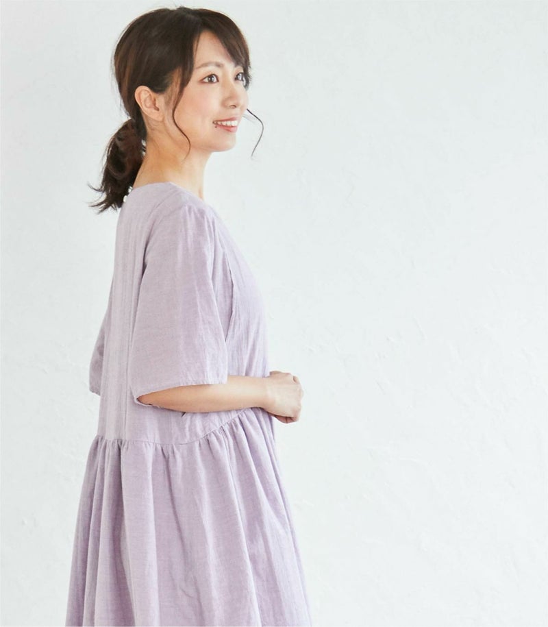オーガニックガーゼワンピース 授乳服 マタニティ服 日本製