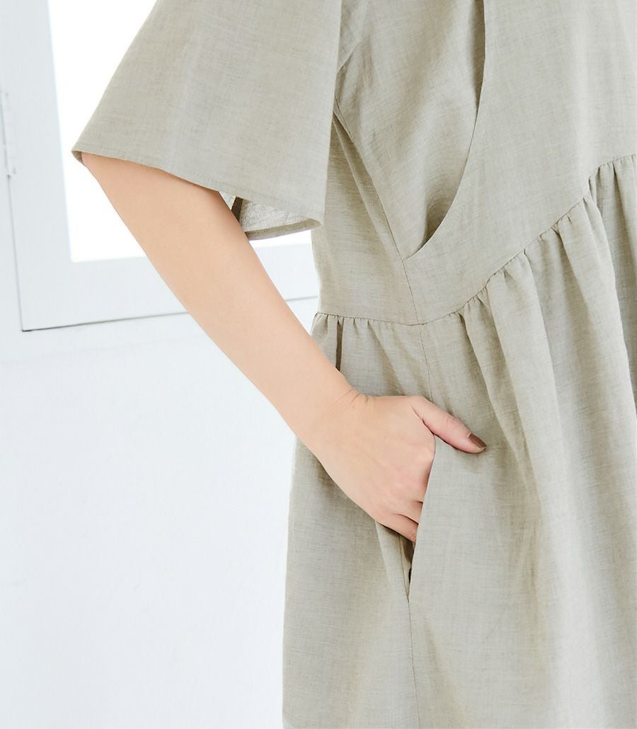 まとめ買い最大15%OFF】オーガニックガーゼワンピース 授乳服