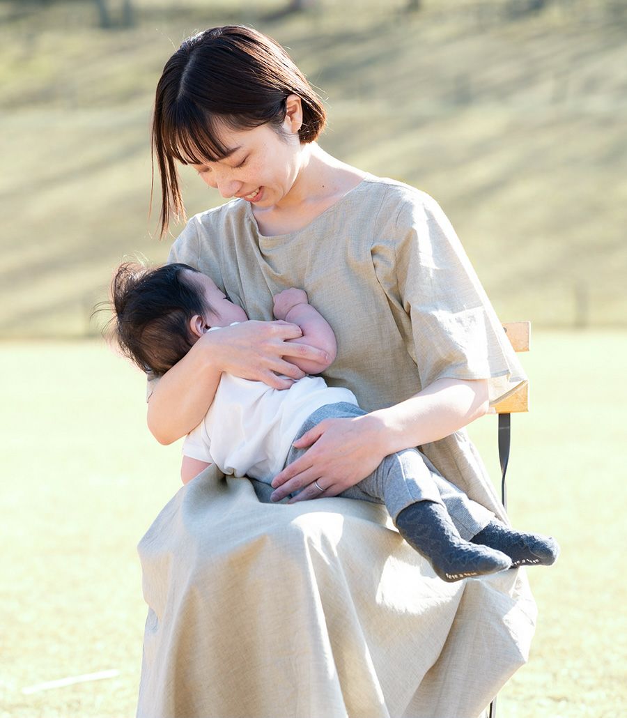 オーガニックガーゼワンピース 授乳服 マタニティ服 日本製 | 授乳服