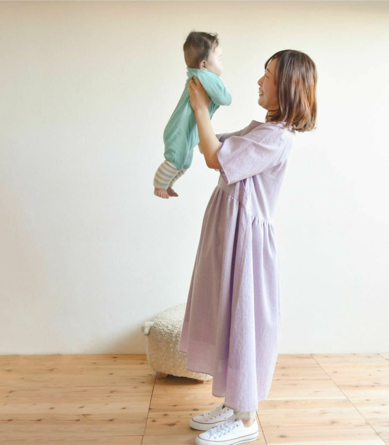 オーガニックガーゼワンピース 授乳服 マタニティ服 日本製